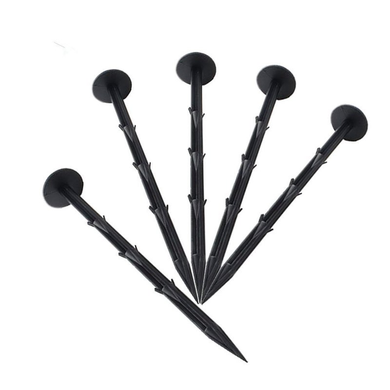 KINGLAKE 30 Pcs 0.4" Width 8" Length Plastic Garden Stakes Anchors Plastic Landscape Anchoring Spikes for Keeping Garden Netting Down,Holding Down The Tarps Tents,Weed Cover - Image 1